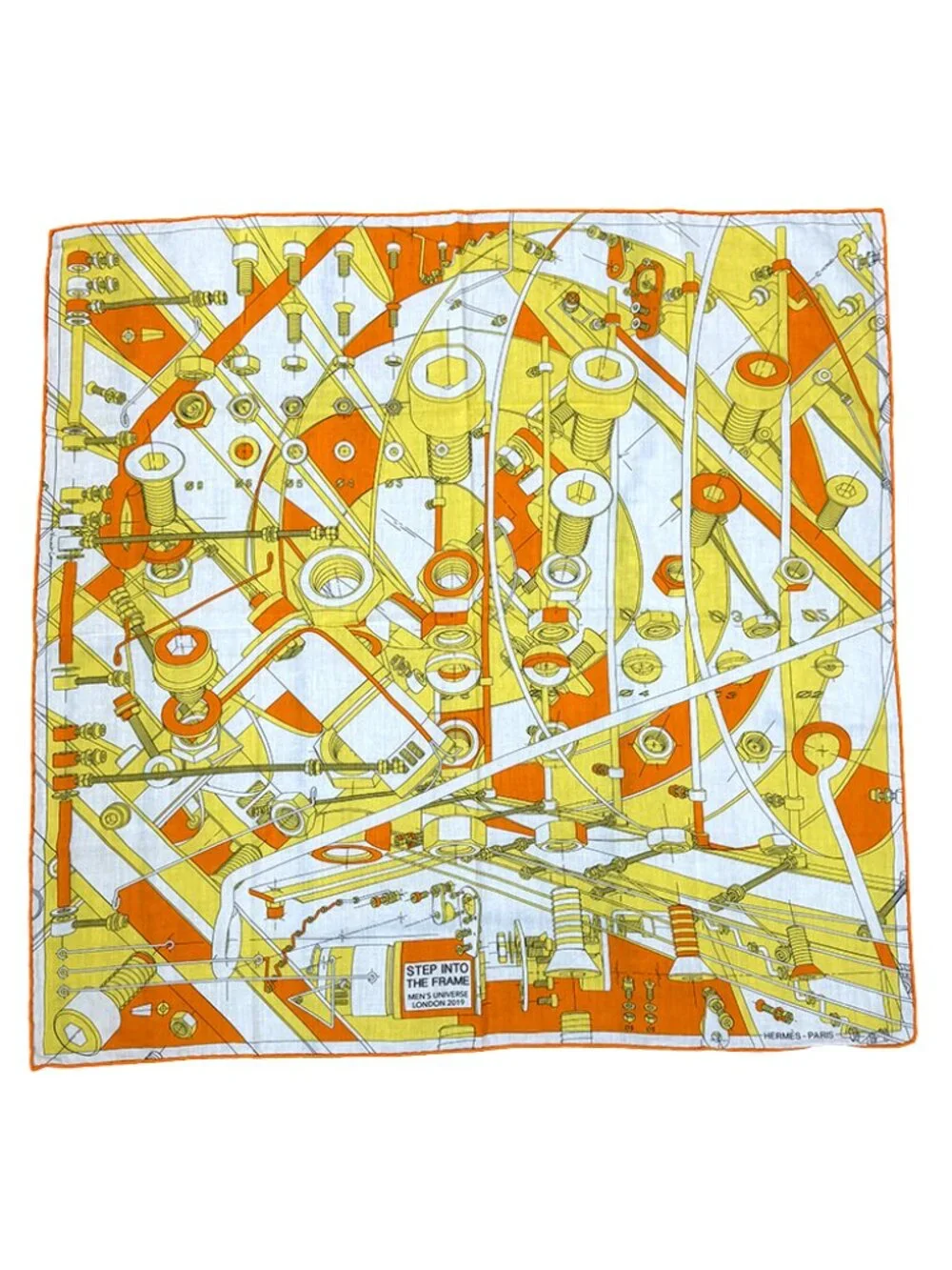 Hermès Step into the Frame 100% Cotton Scarf 2019 Men's Collection